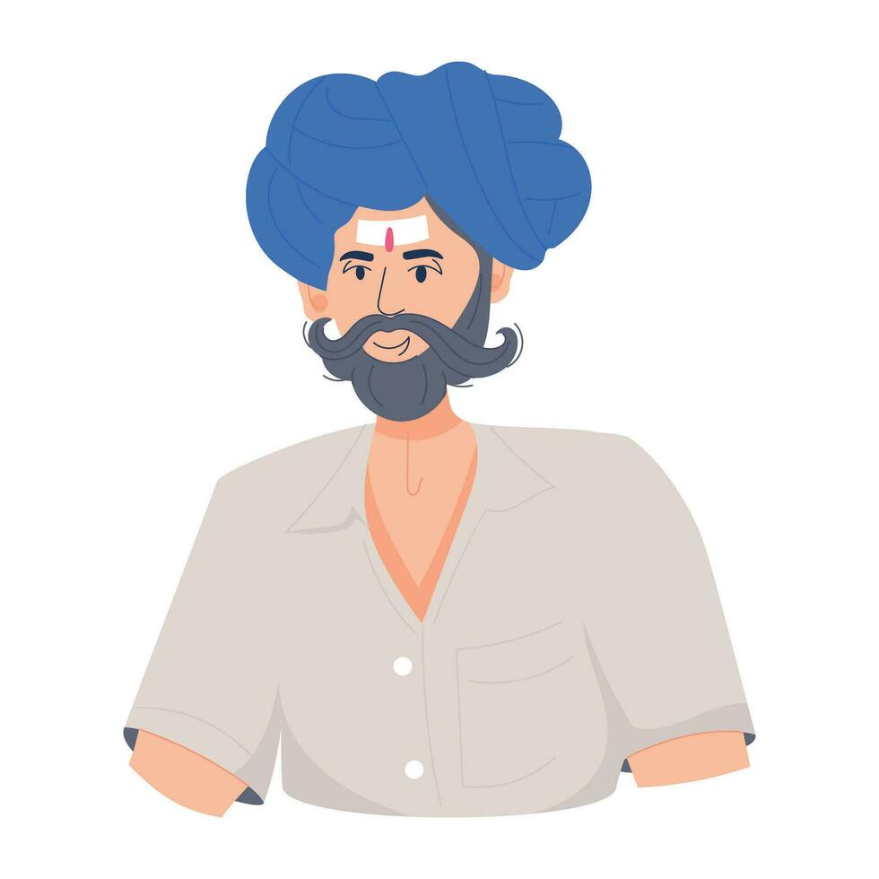 Trendy Indian Sikh vector