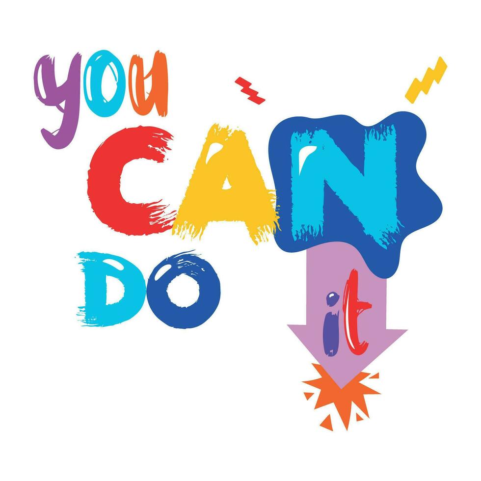 You Can Do It vector
