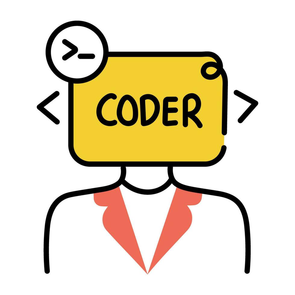 Trendy Coder Concepts vector