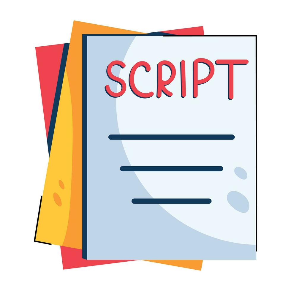 Trendy Movie Script vector