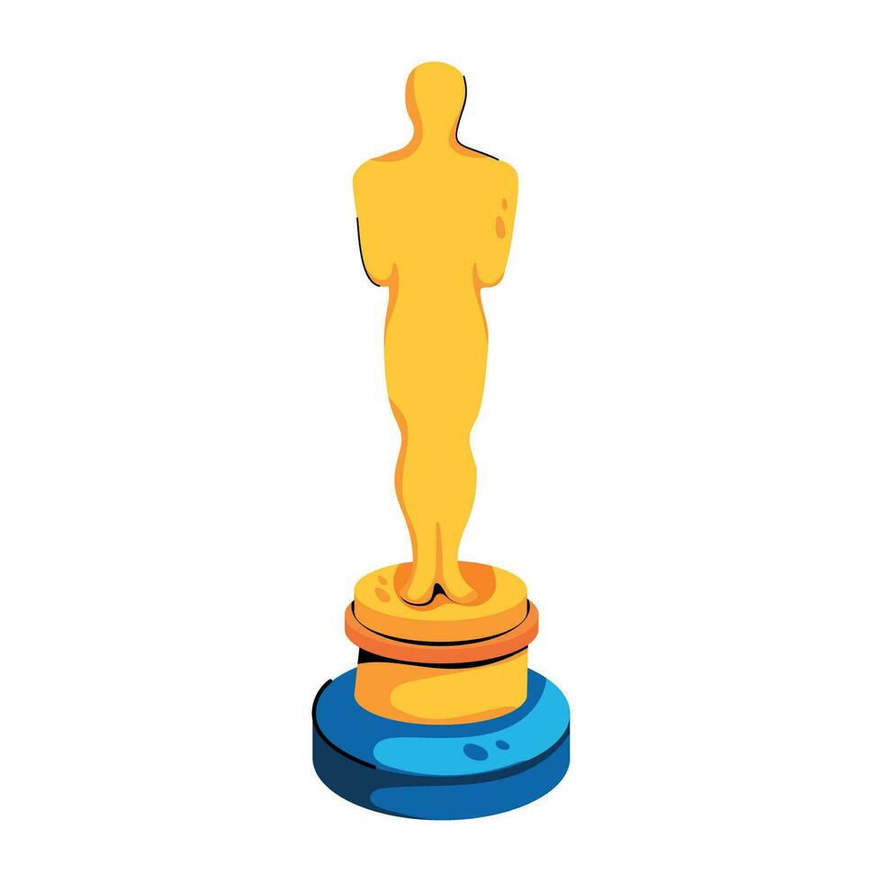 Trendy Film Trophy vector