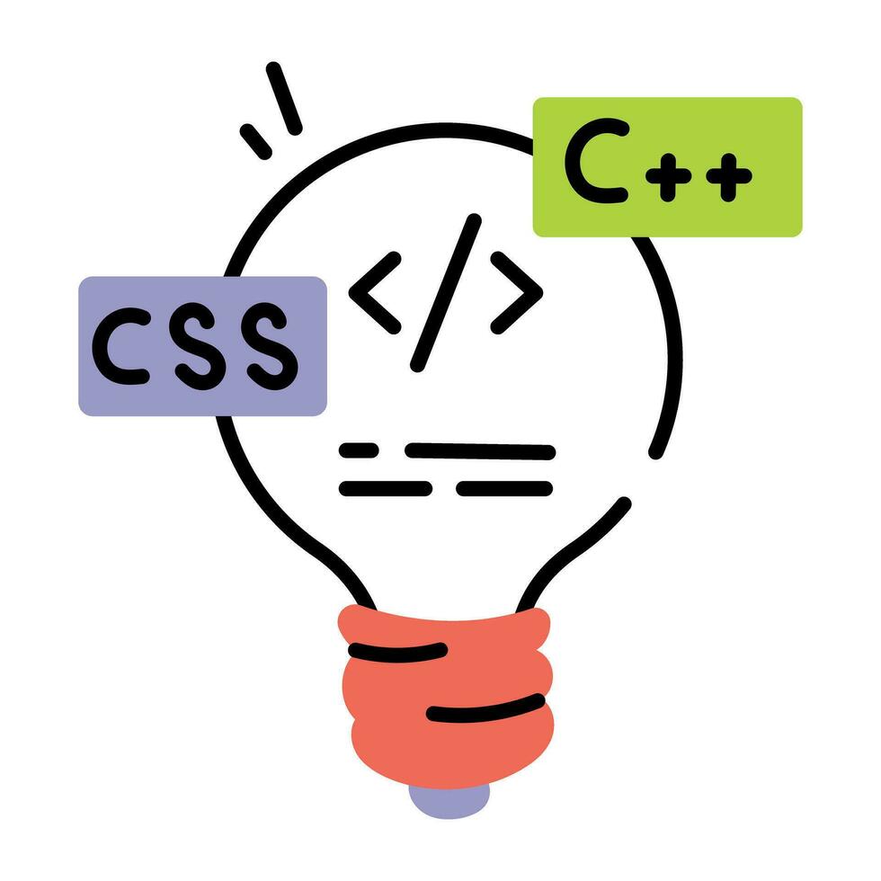 Trendy Coding Idea vector