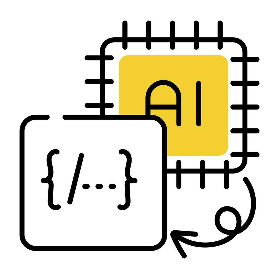 Trendy Code Processor vector