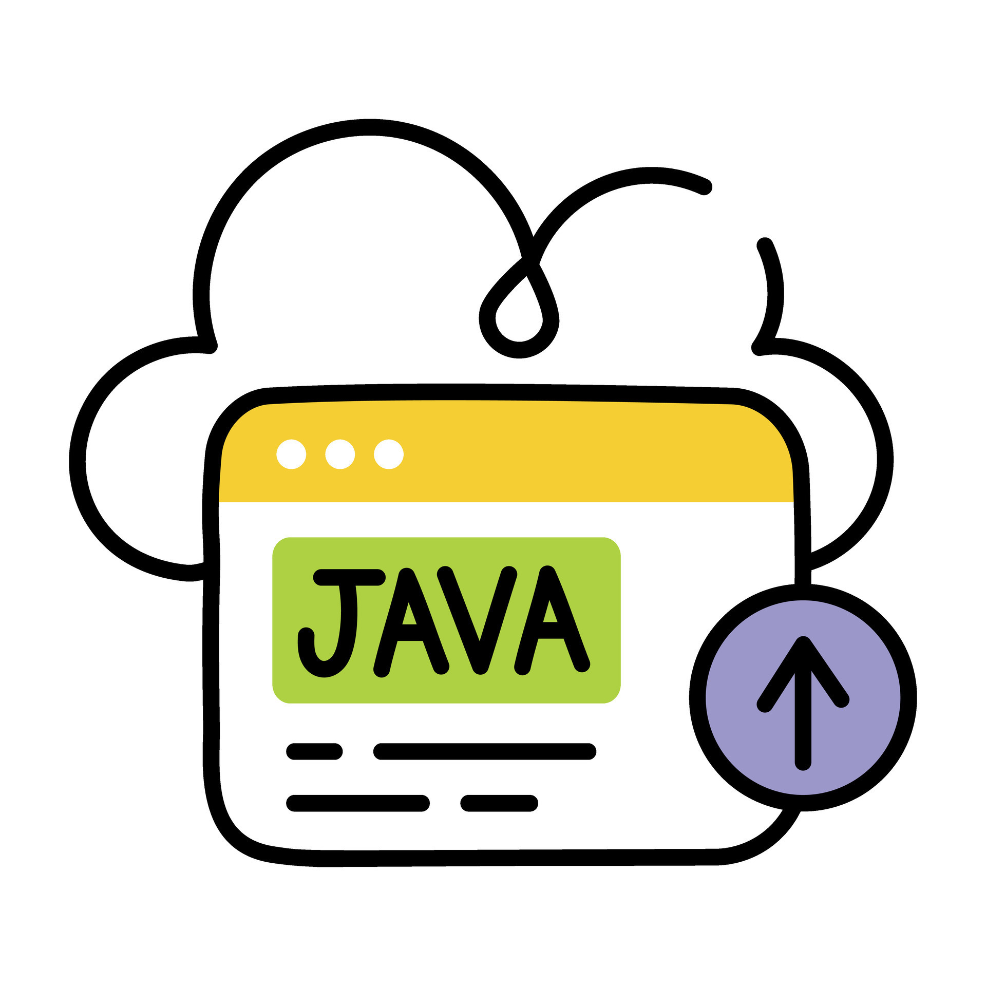 Trendy Java Cloud 26956155 Vector Art at Vecteezy