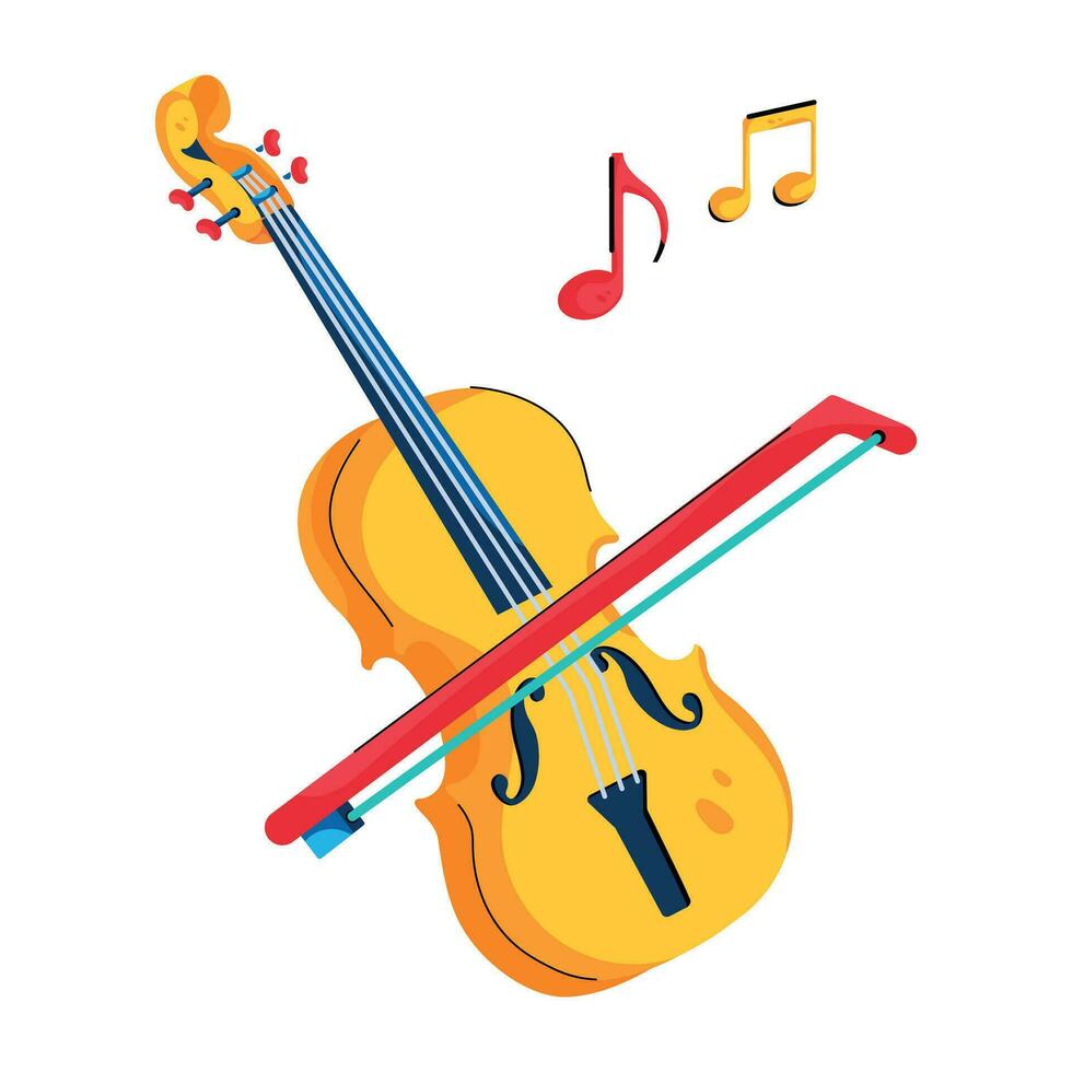 música de violín de moda vector