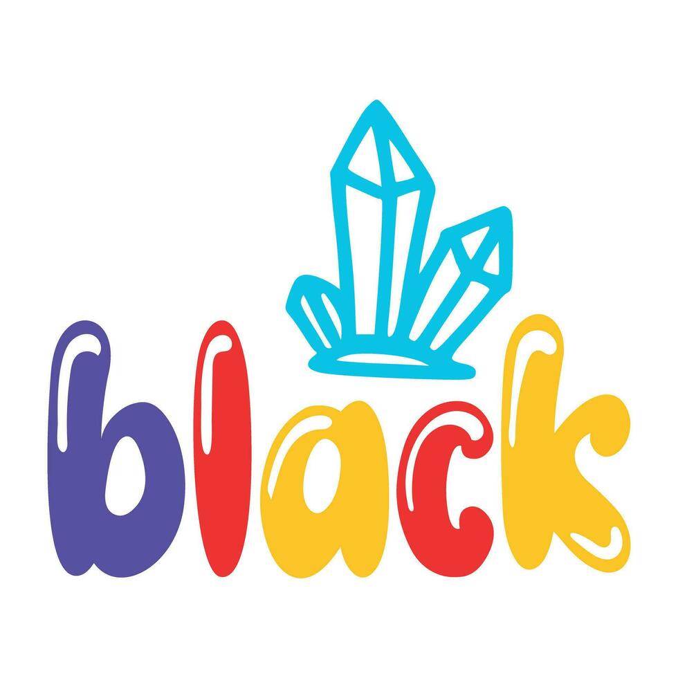 Trendy Black Crystals vector