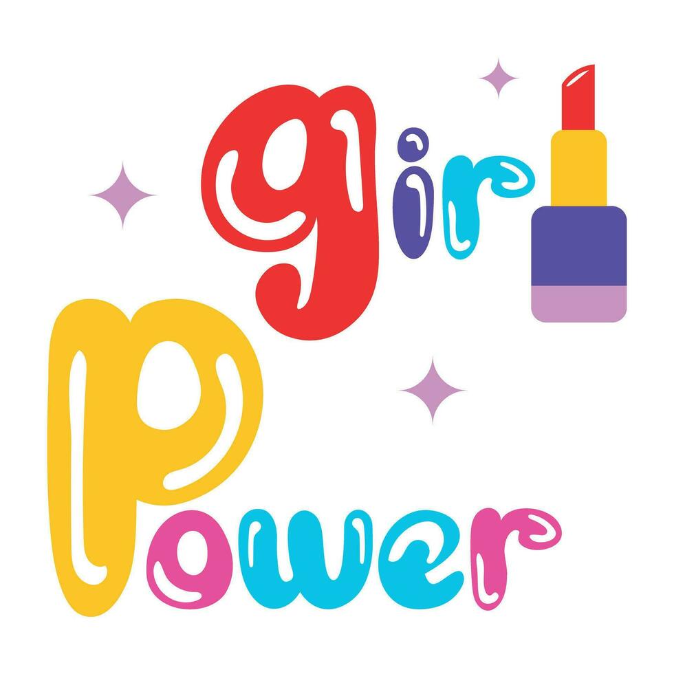 Trendy Girl Power vector