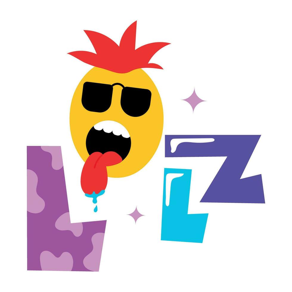 Trendy Lolz Emoji vector