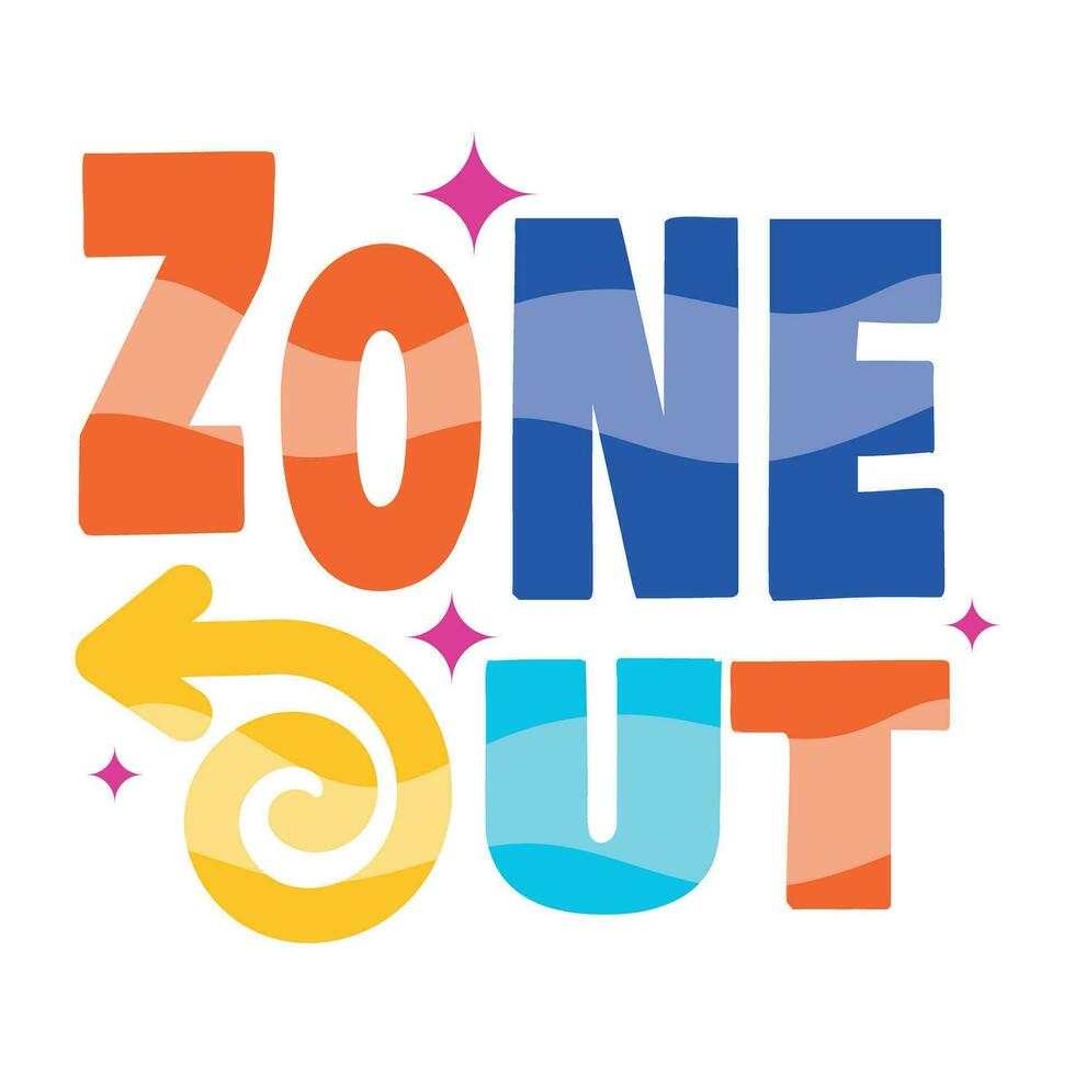 Trendy Zone Out vector