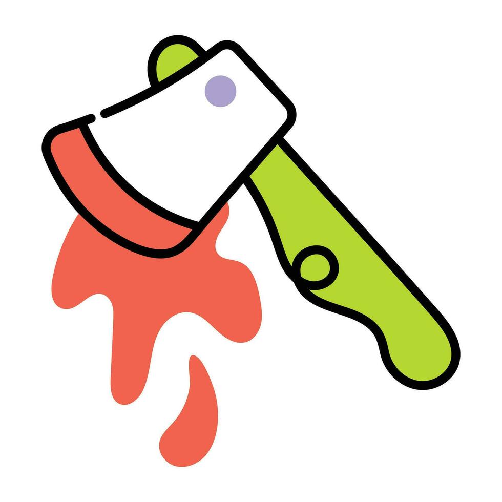 Trendy Bloody Axe vector