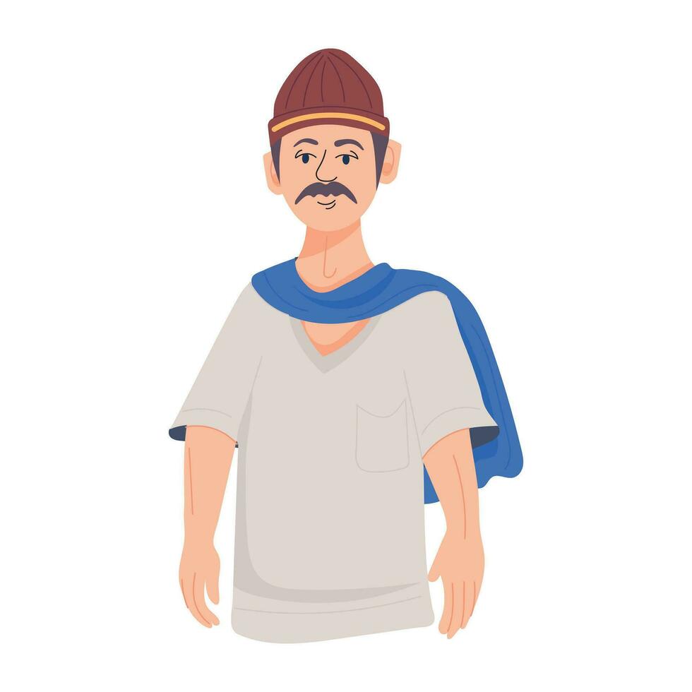 Trendy Village Man vector