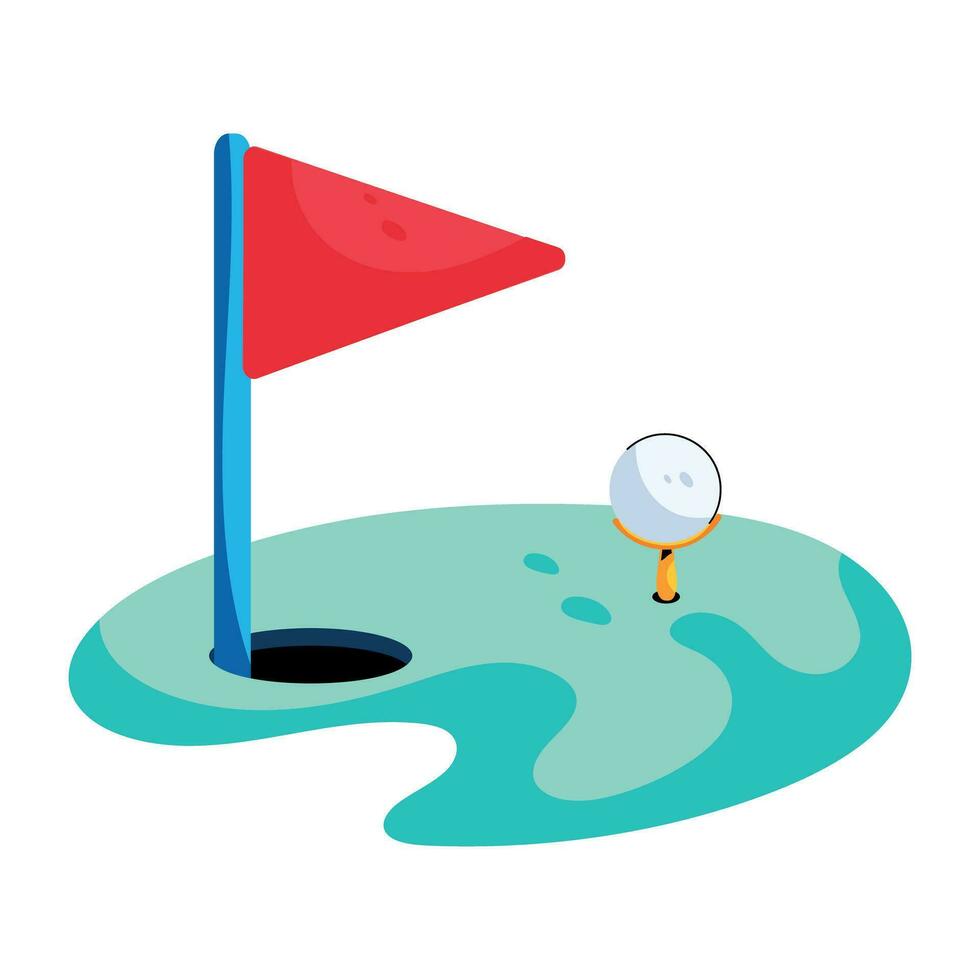 Trendy Golf Course vector