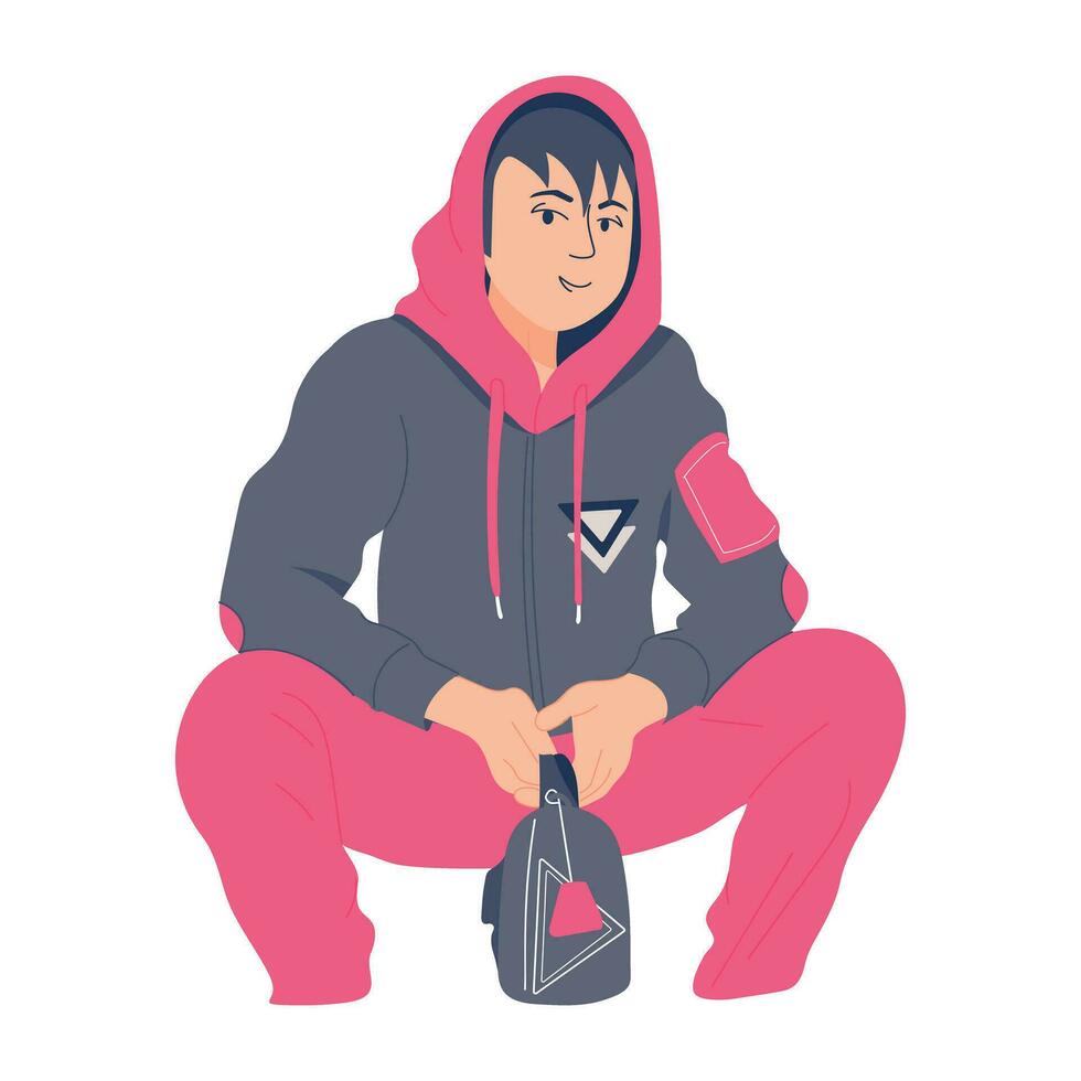 Trendy Hoodie Fashion vector