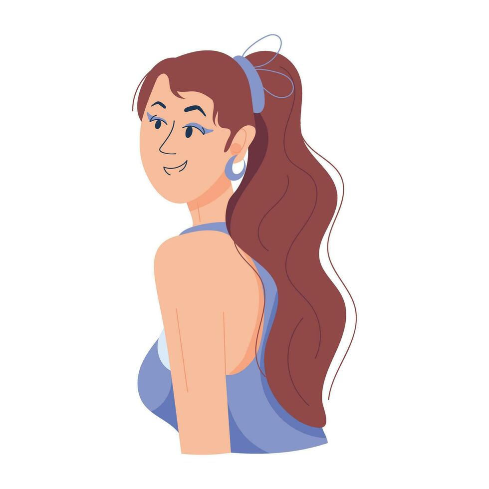Trendy Beautiful Girl vector