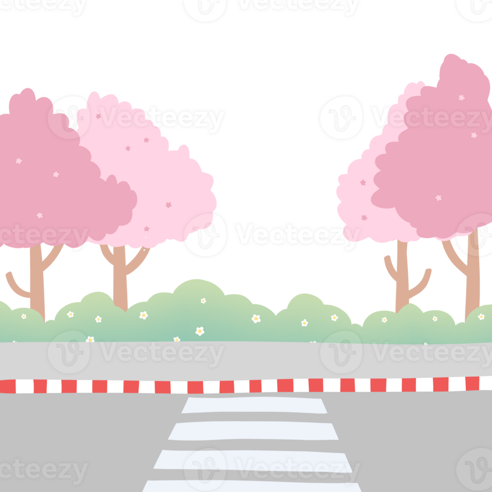 Tree and road png