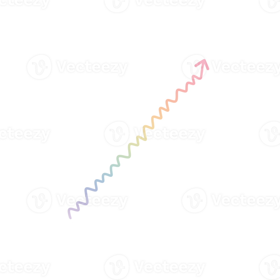 Pastel rainbow arrow png