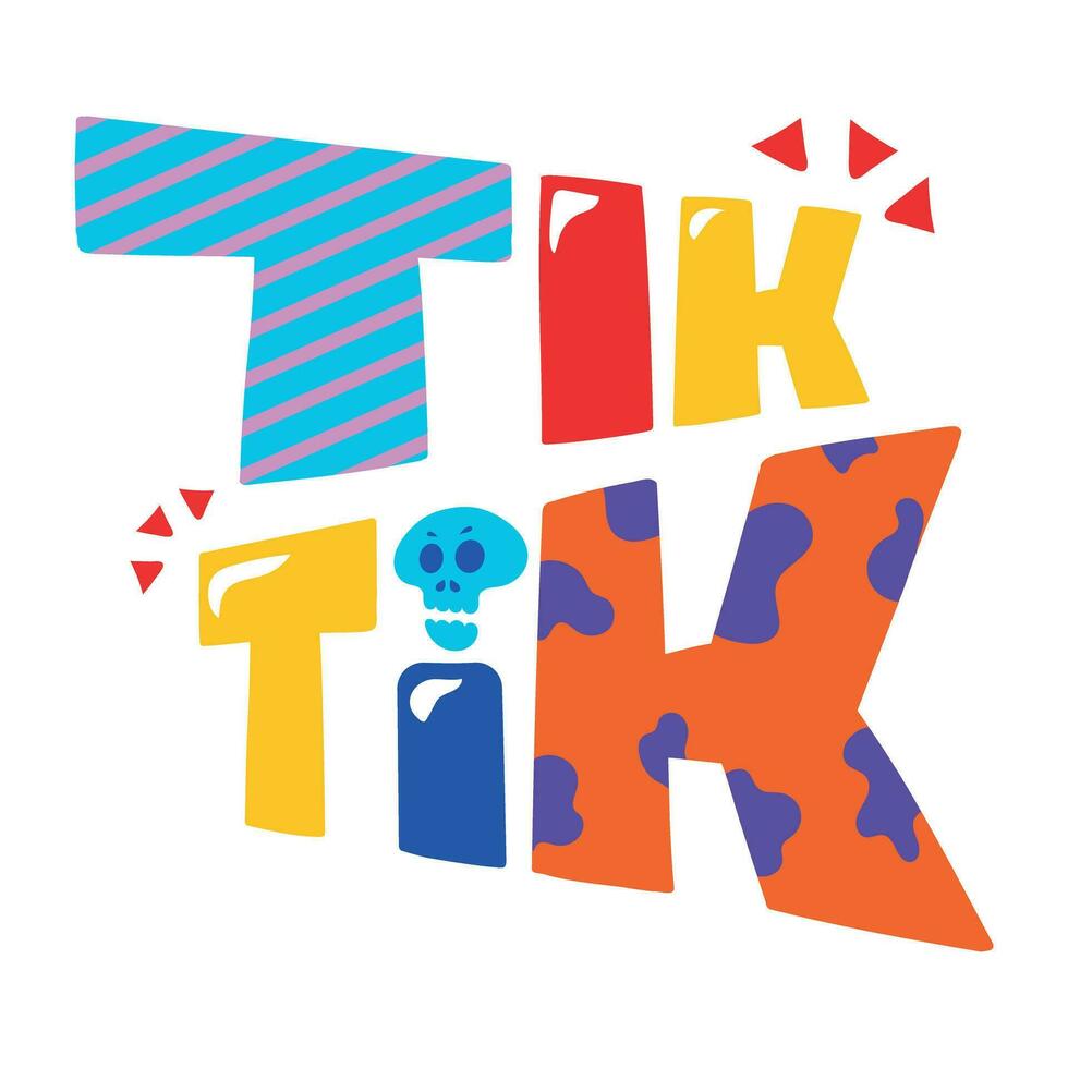 Trendy Tik Tik vector