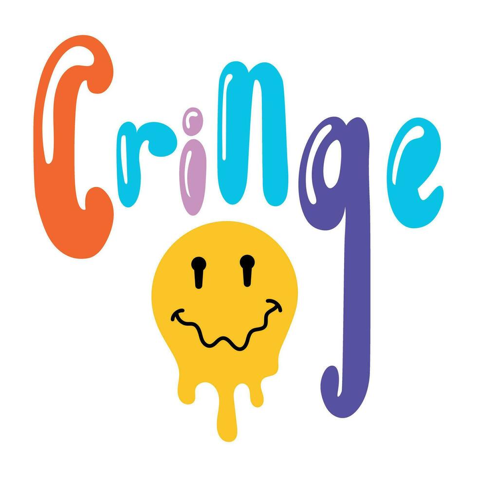 Trendy Cringe Word vector