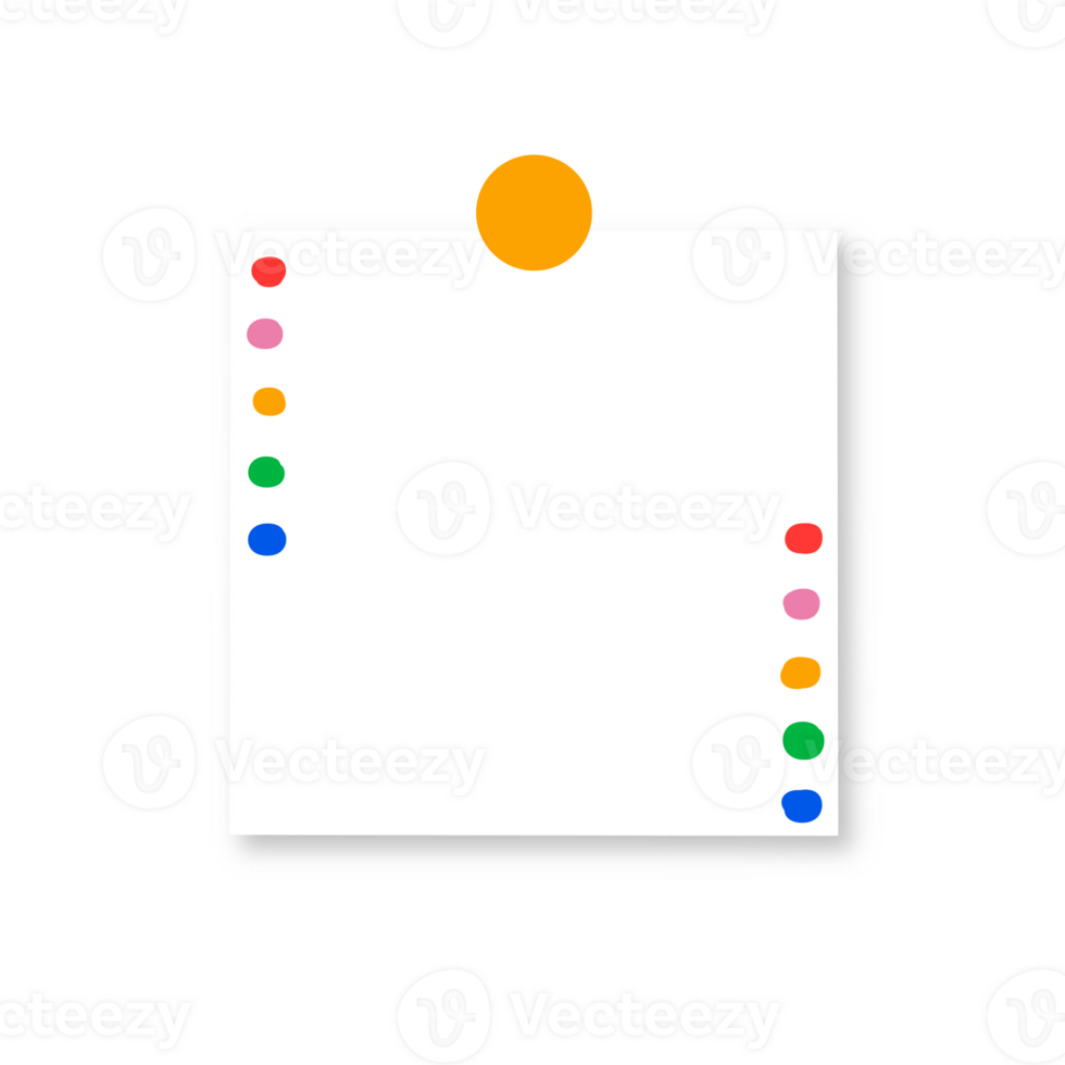 Various Color Adhesive Notes png