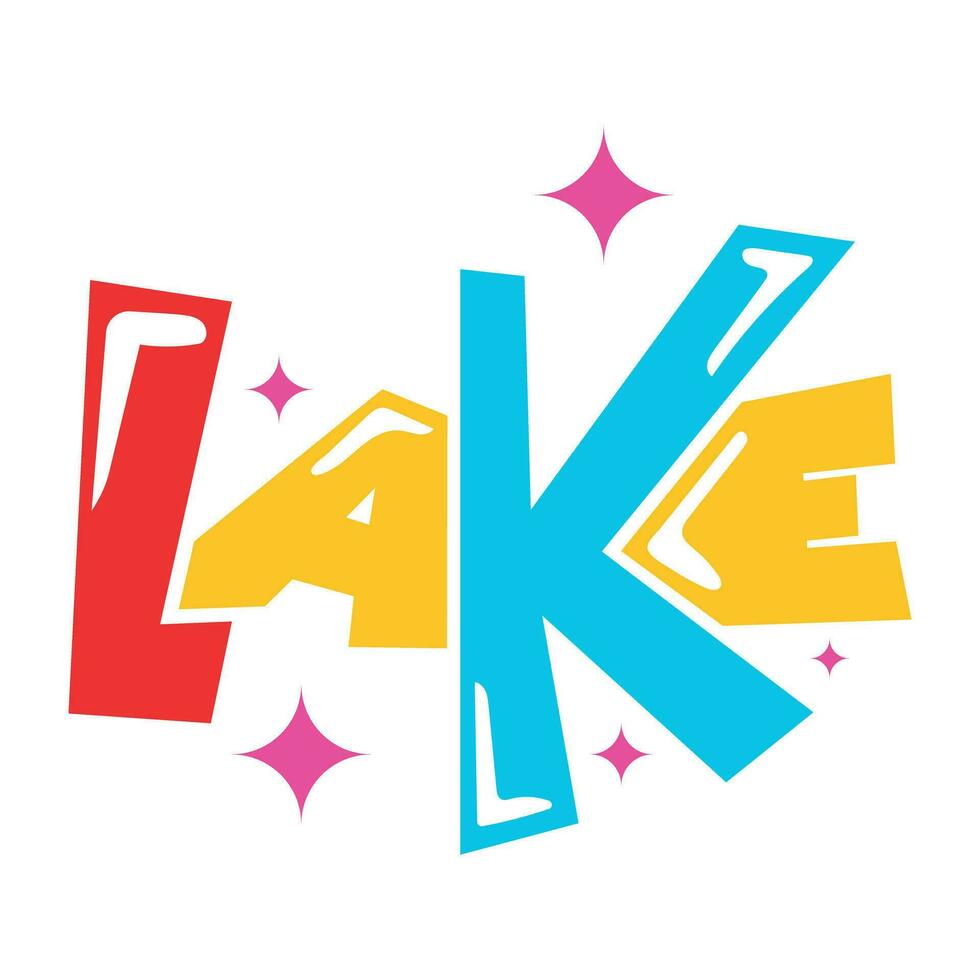 Trendy Lake Concepts vector