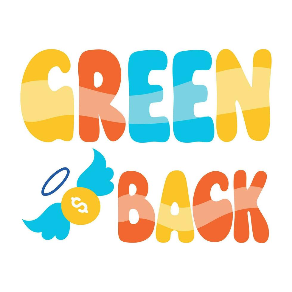 Trendy Green Back vector