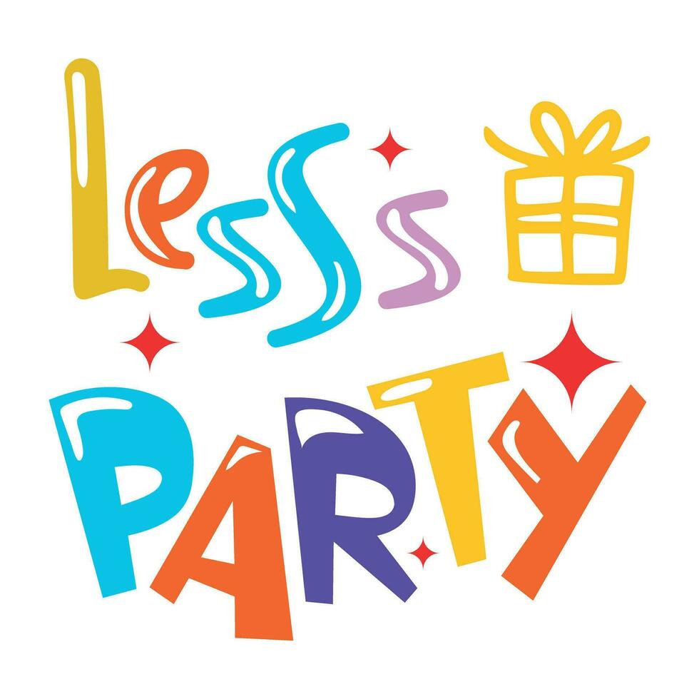 Trendy Lets Party vector