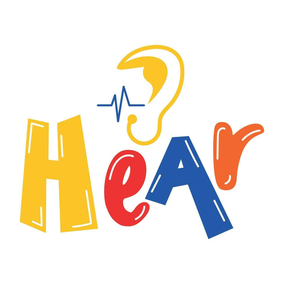 Trendy Hear Concepts vector