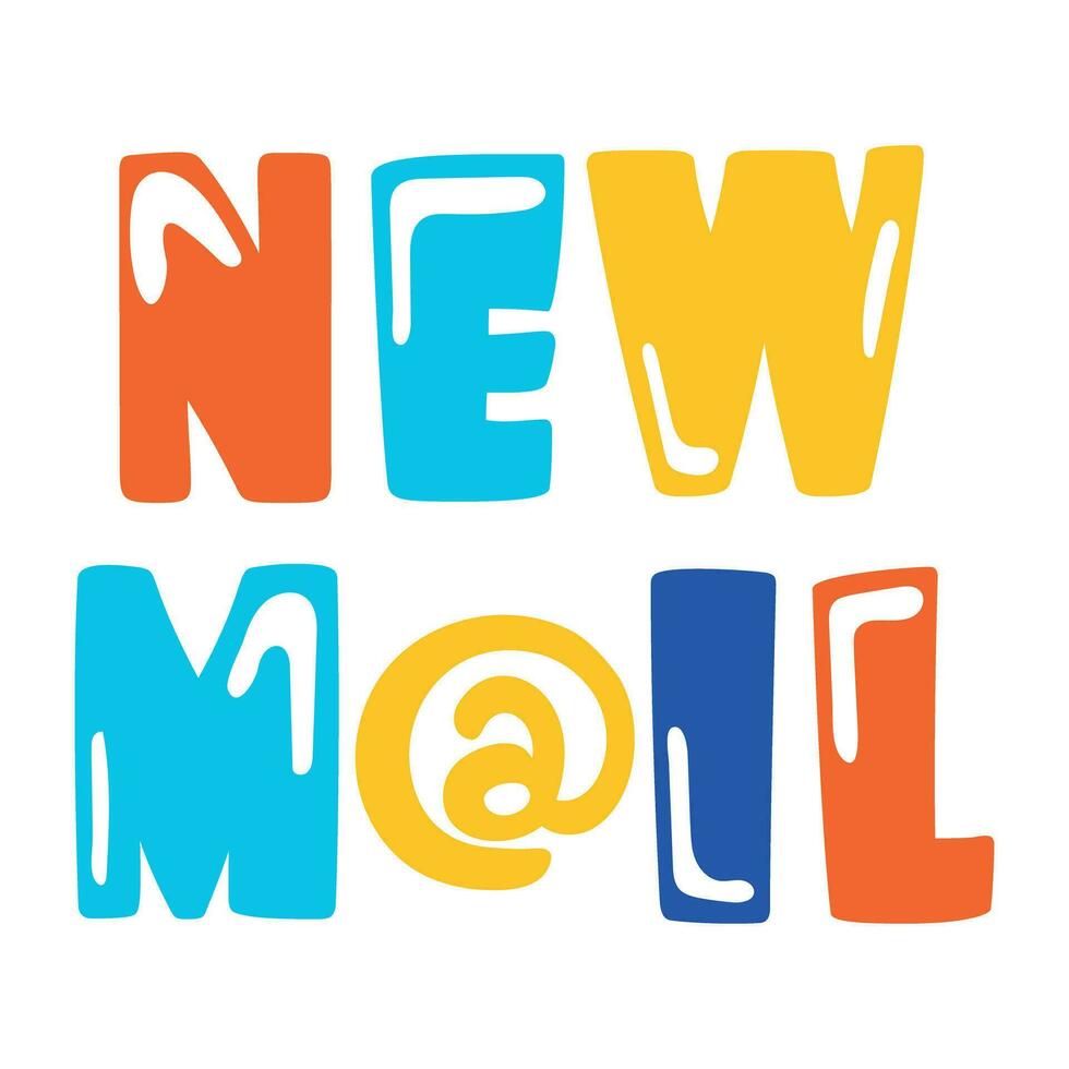 Trendy New Mail vector