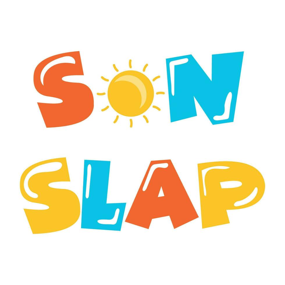 Trendy Sun Slap vector