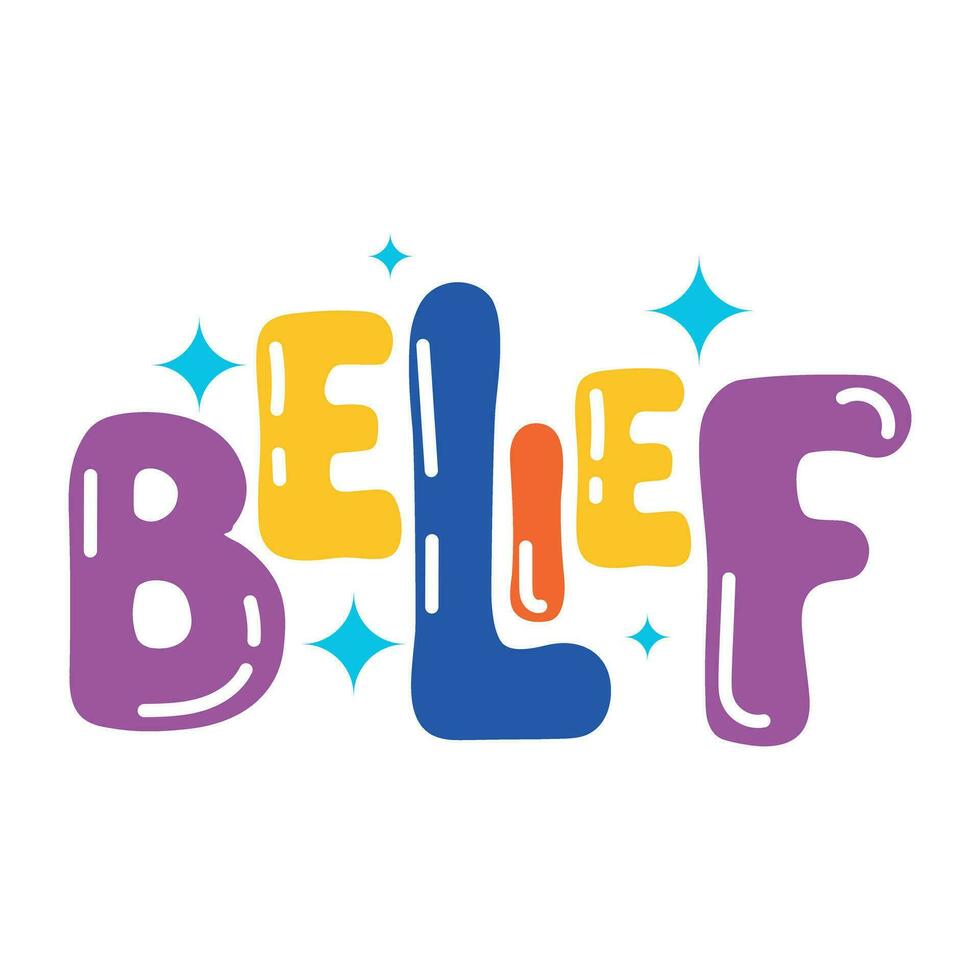 Trendy Belief Concepts vector