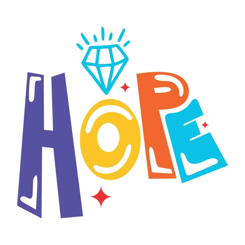 Trendy Hope Concepts vector