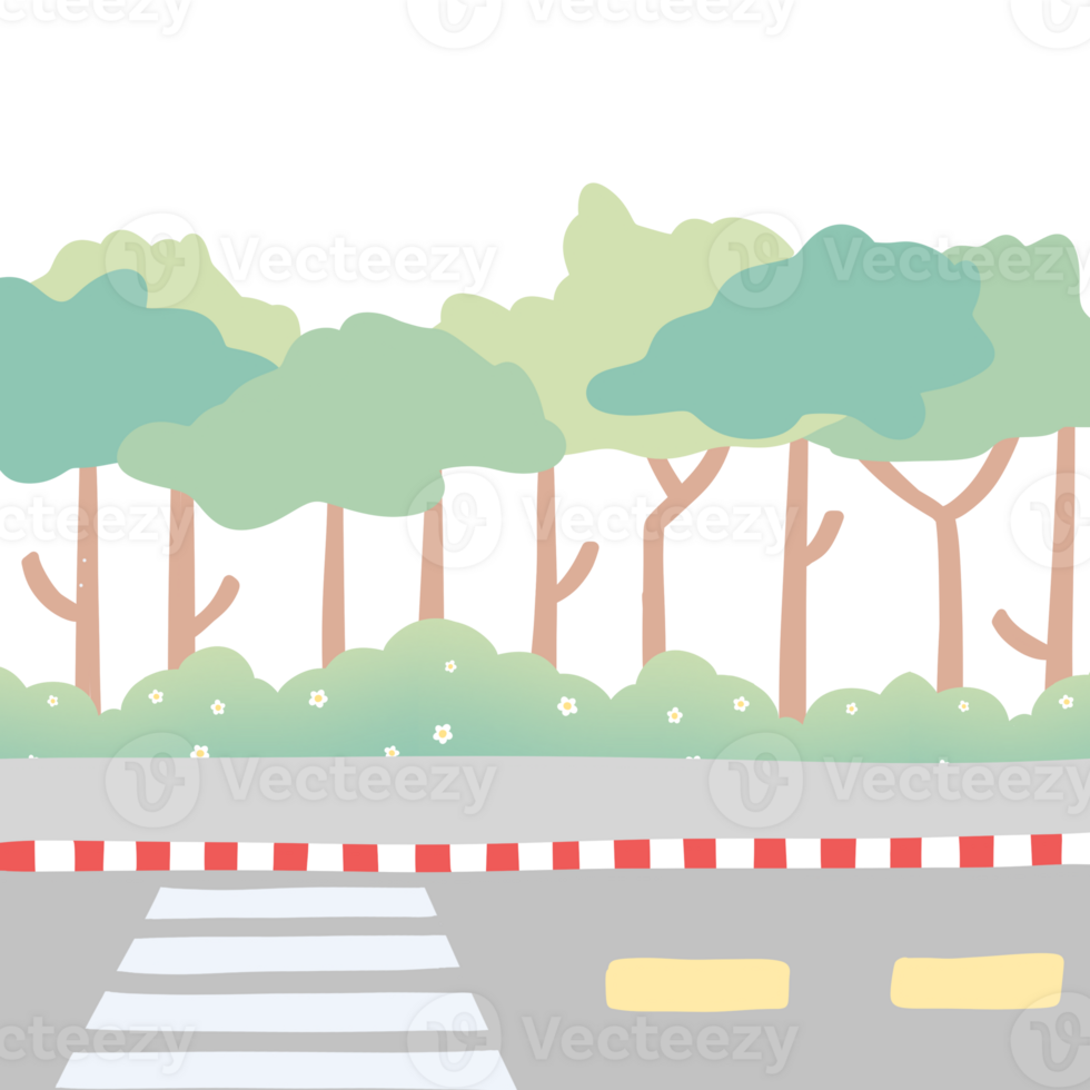 Tree and road png