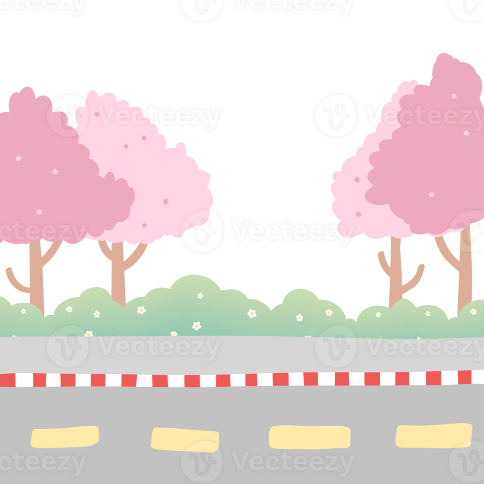 Tree and road png