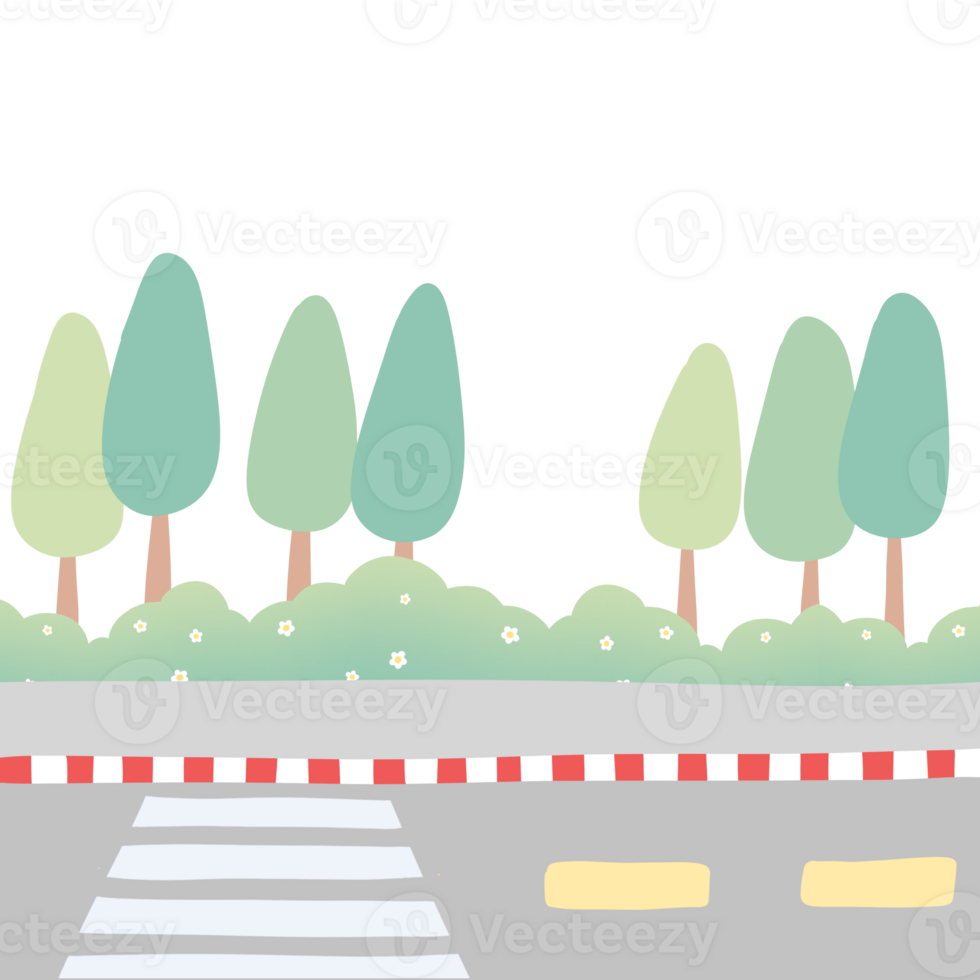Tree and road png