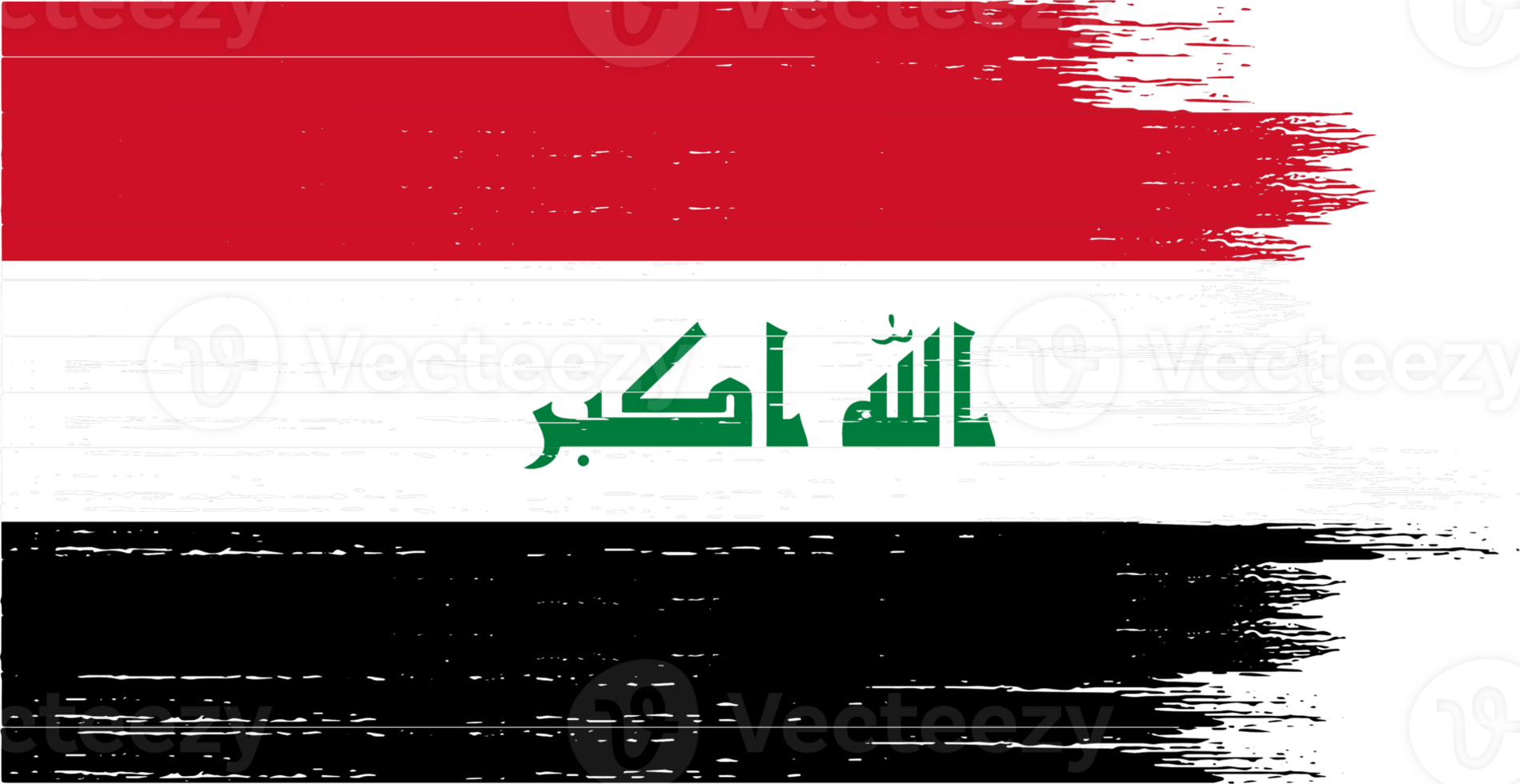 Iraq  flag on map on transparent  background or png