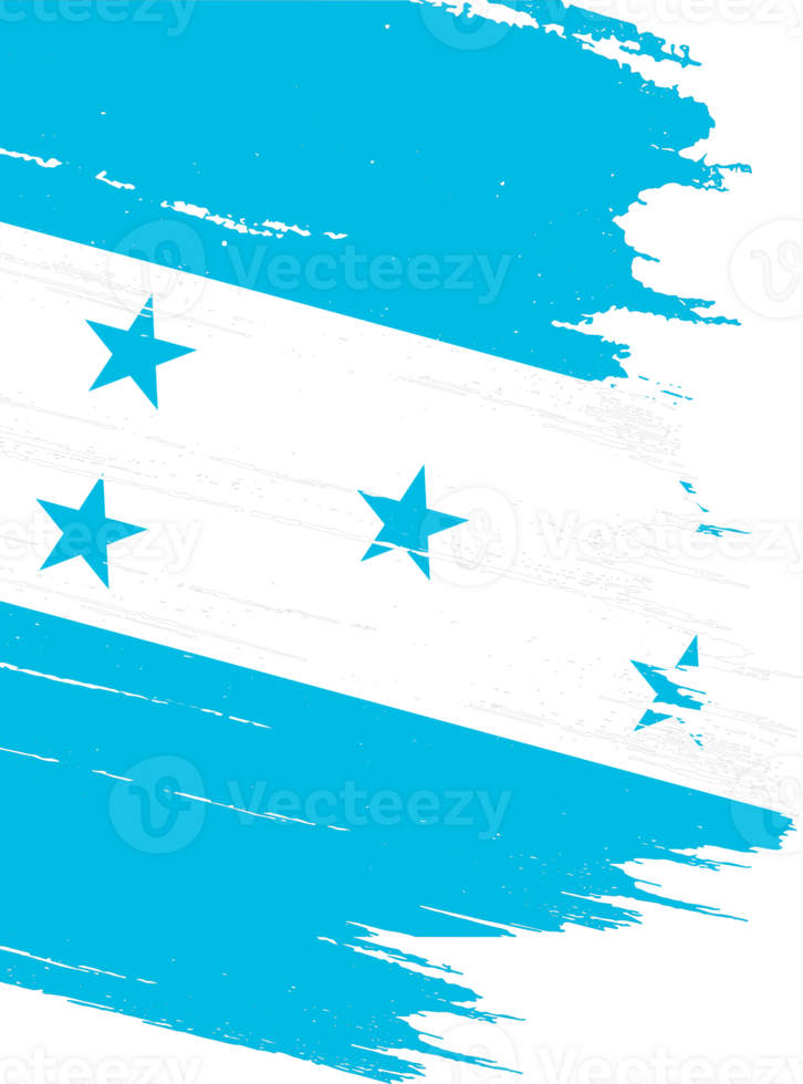 Honduras flag with brush paint textured isolated  on png or transparent background