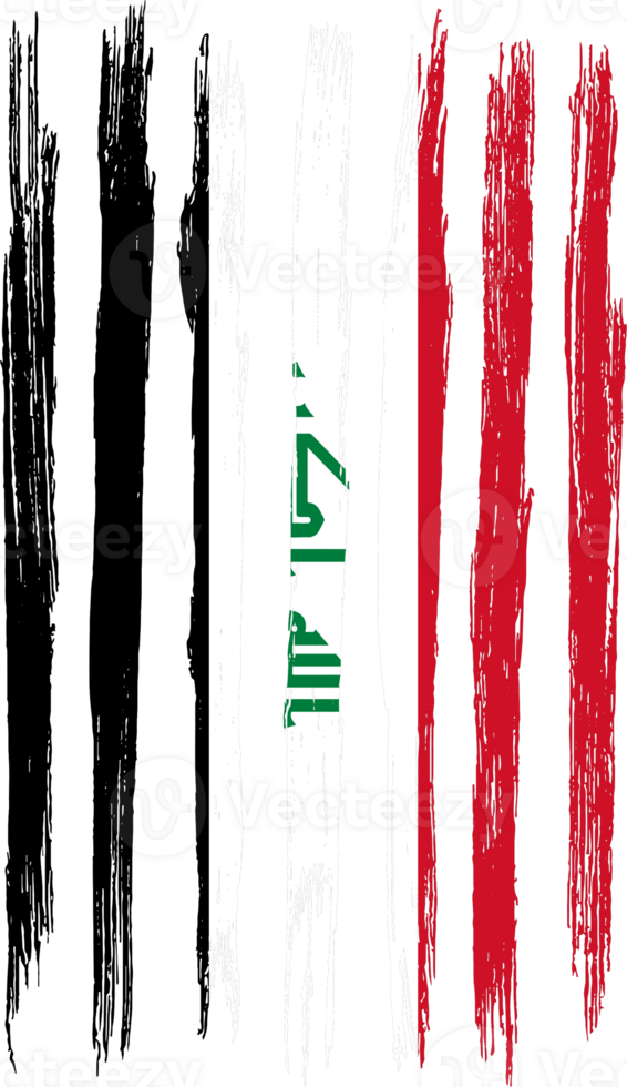 Iraq  flag on map on transparent  background or png
