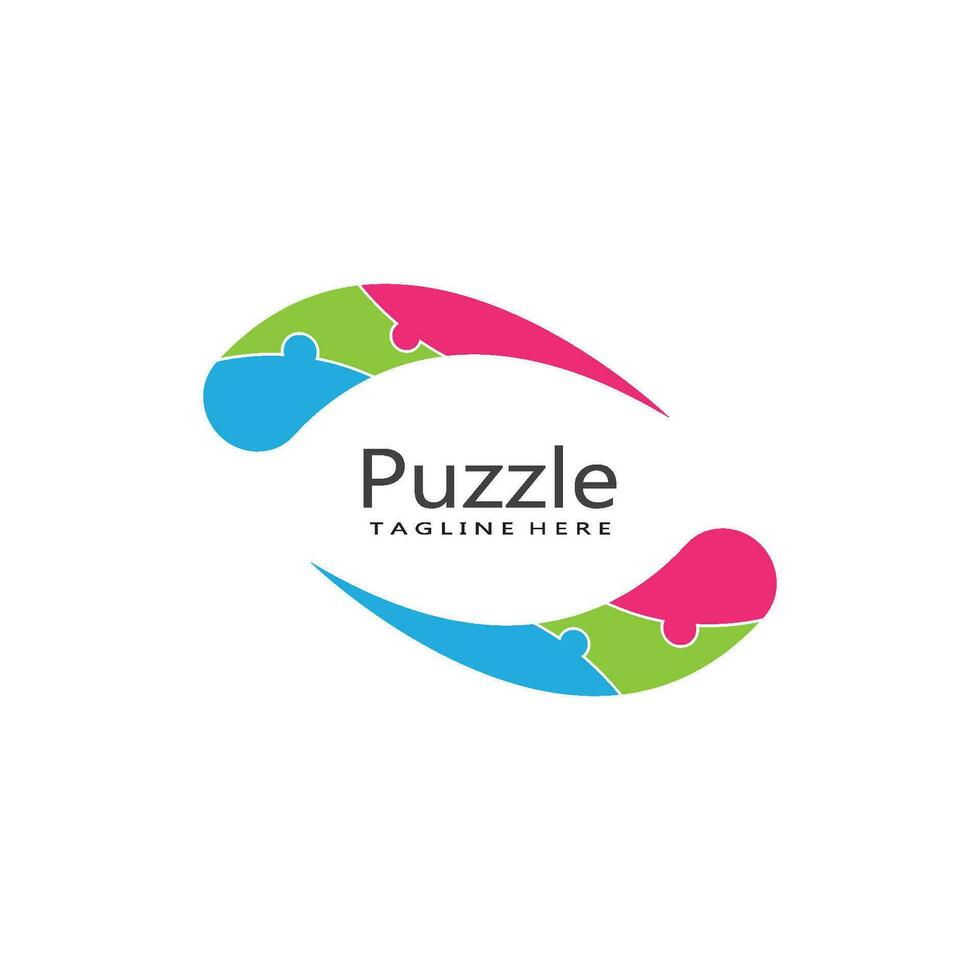 puzzle logo vector icon