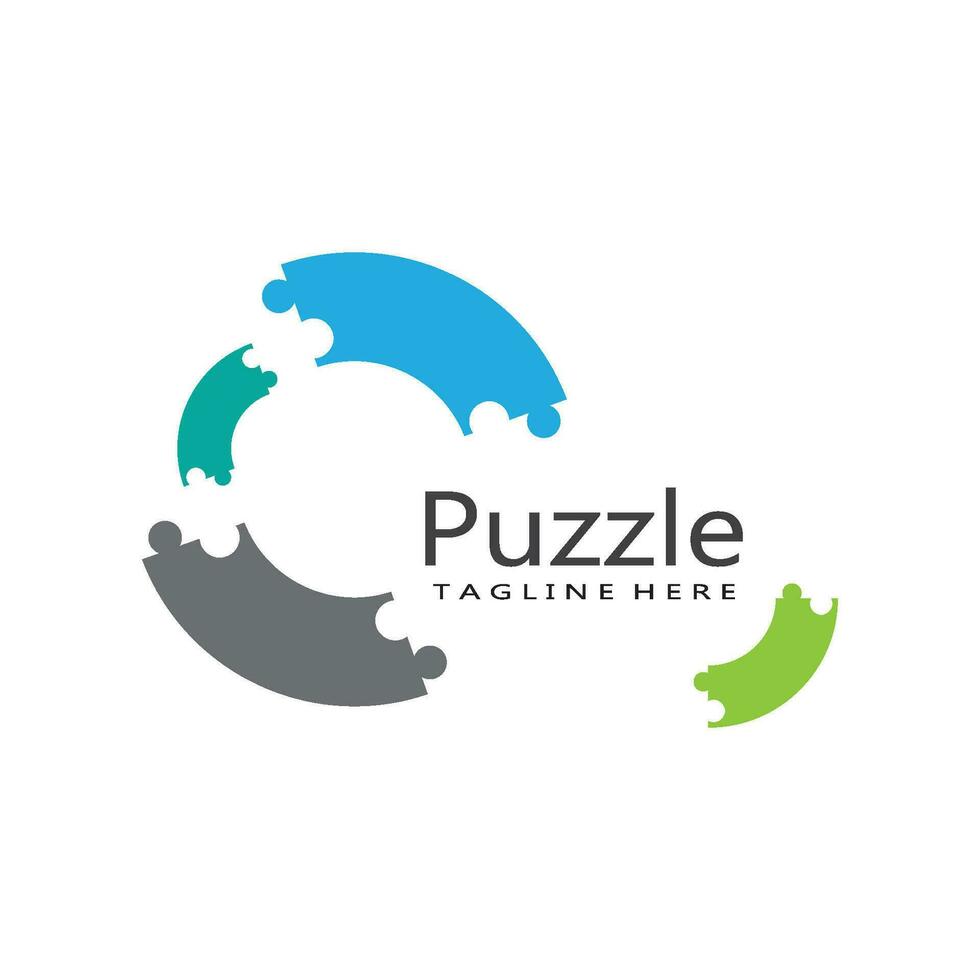 puzzle logo vector icon