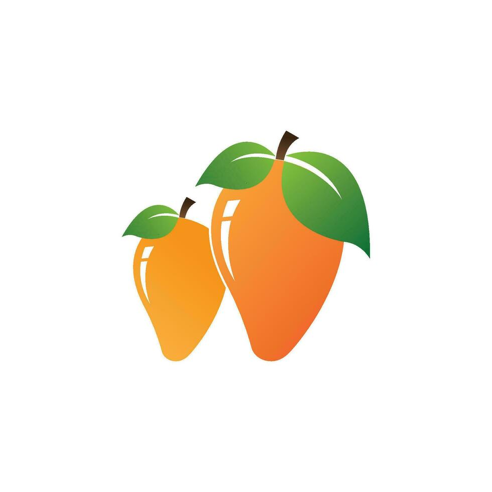 Mango in flat style. Mango vector logo