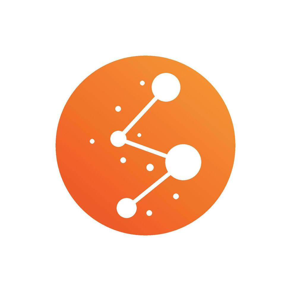 Molecule logo template vector