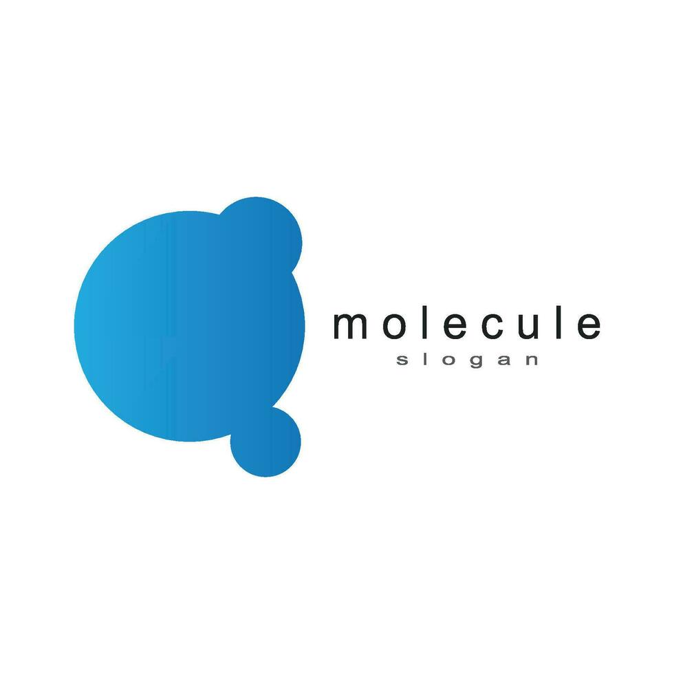Molecule logo template vector