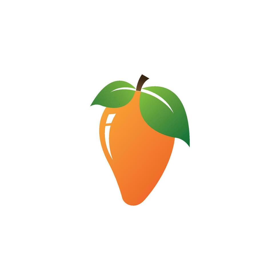 Mango in flat style. Mango vector logo