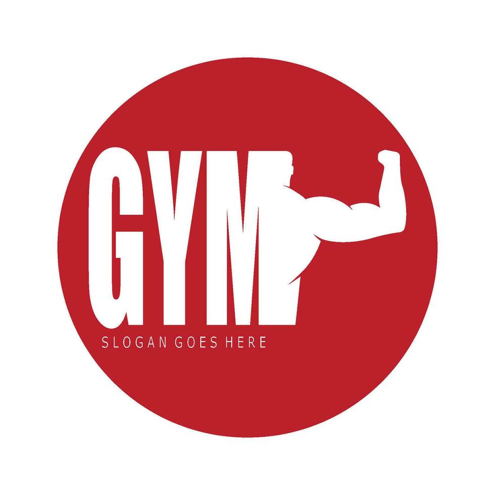 Bodybuilder Logo Template vector