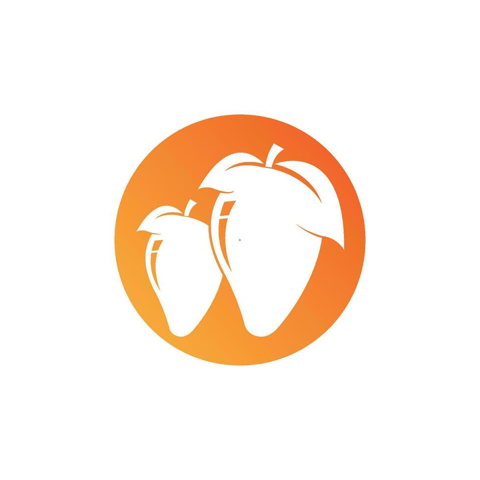 Mango in flat style. Mango vector logo