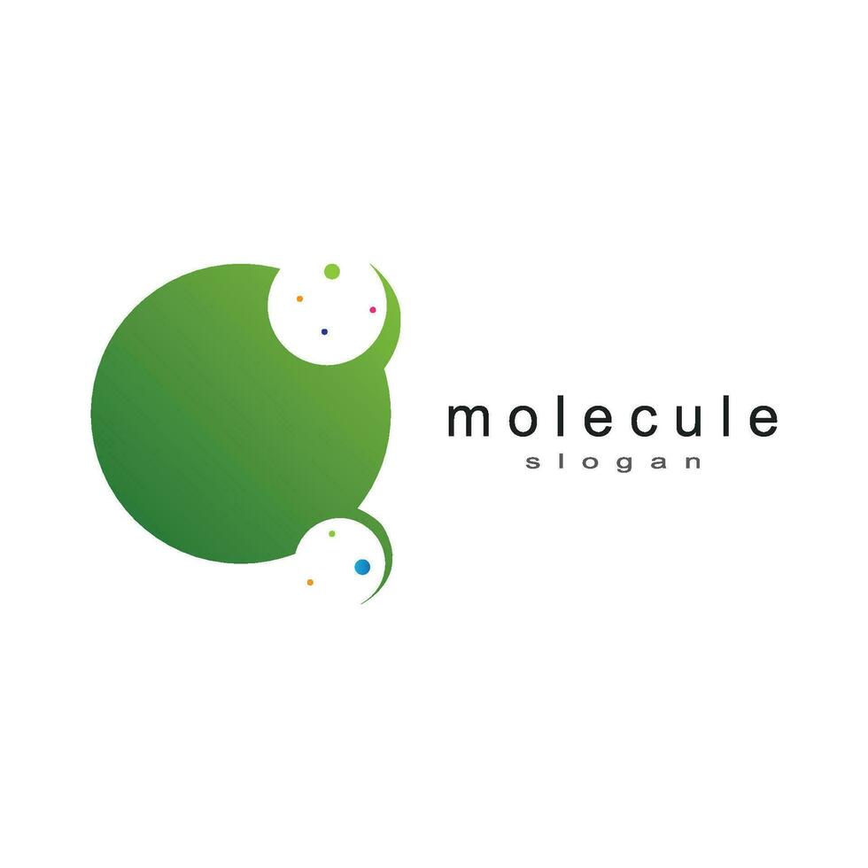 Molecule logo template vector