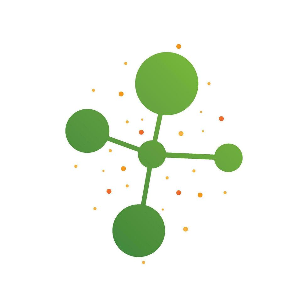 Molecule logo template vector