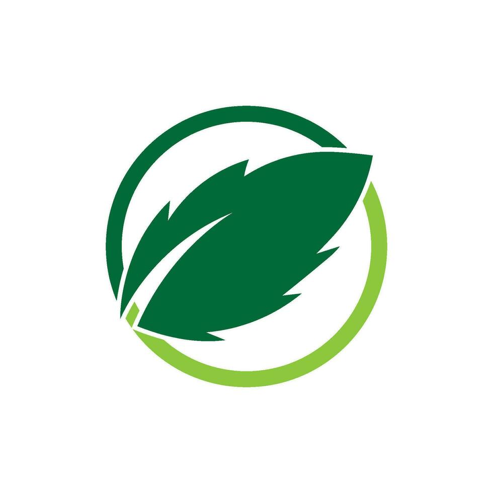 leaf ecology nature element vector icon