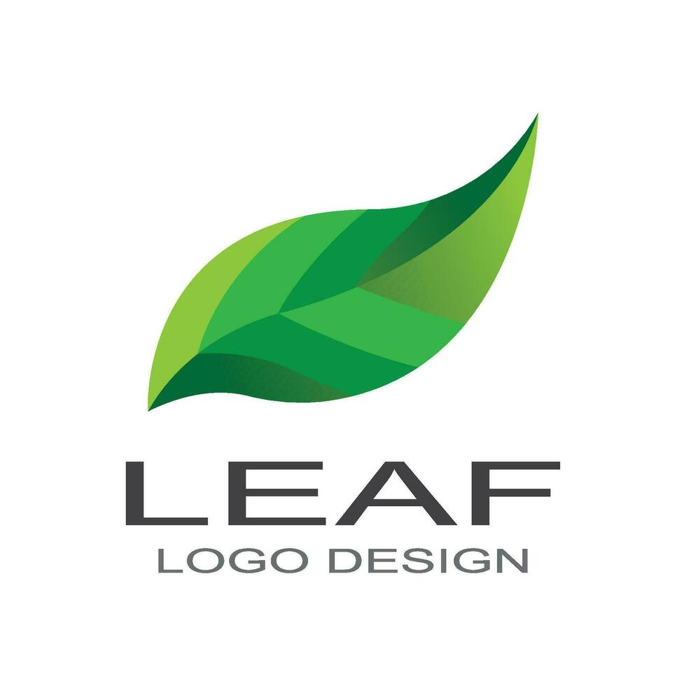 Eco icon green leaf logo vector