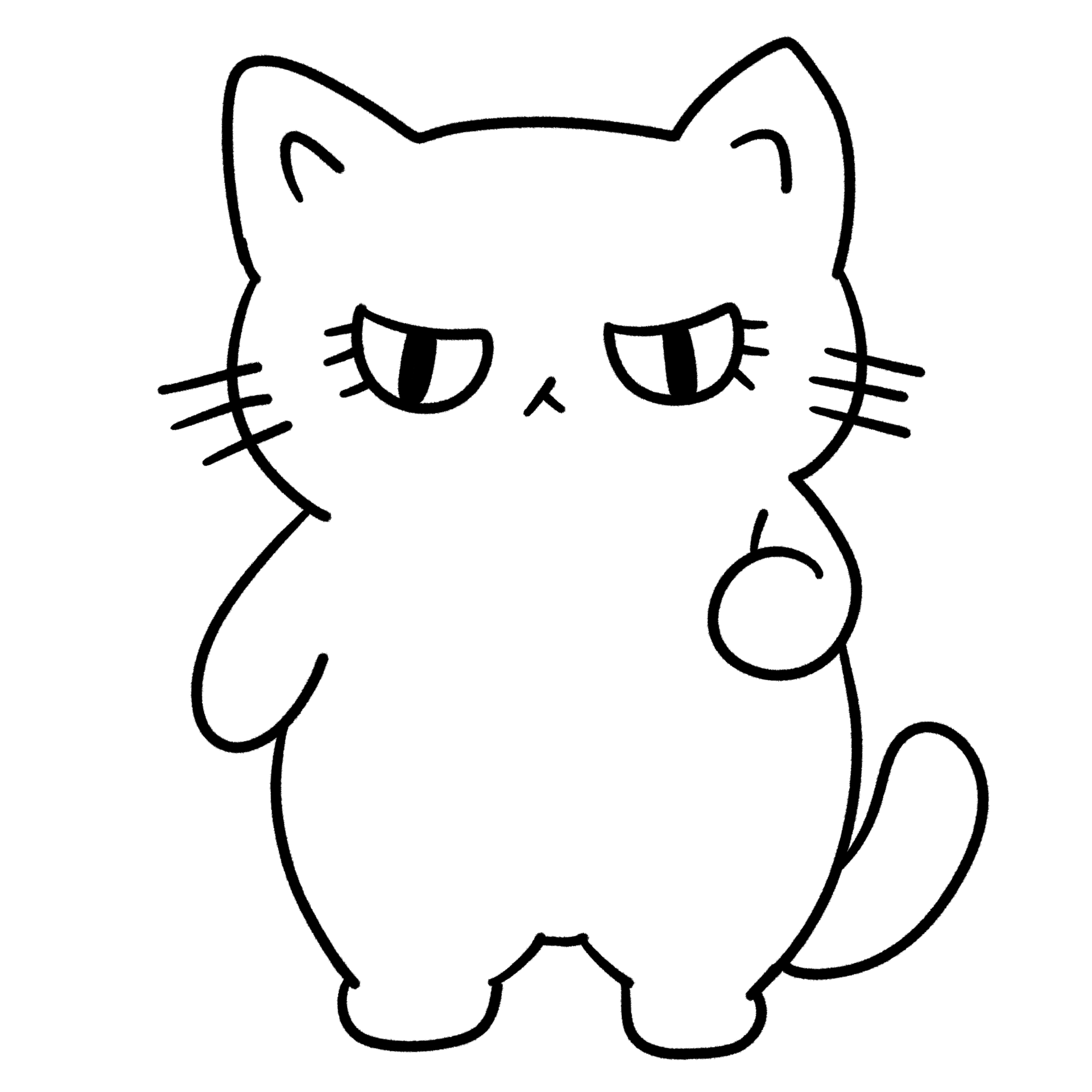 illustration-of-cute-chubby-cat-26957516-png